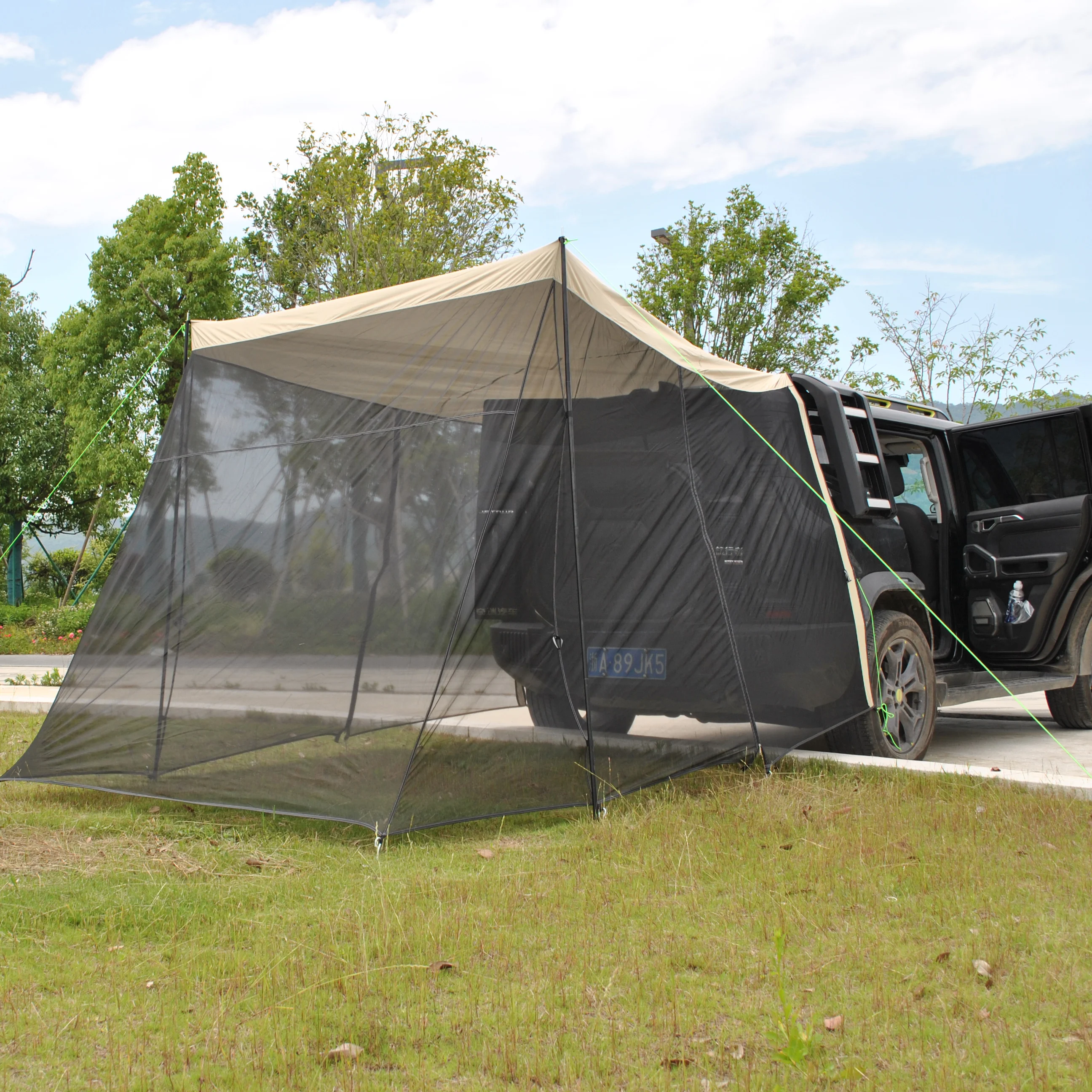 

CZX-580 Car Rear Tent Awning - Sun Shelter, Portable Waterproof Roof Top Tent for SUV, Mosquito Net, Camping Outdoor Car Tent