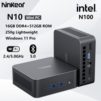 Ninkear N10 Mini PC Intel N100 up to 3.4GHz 16GB DDR4 512GB SSD 2.4G+5G WIFI HDMI 2.0*2 Support dual-screen WIindows 11 computer