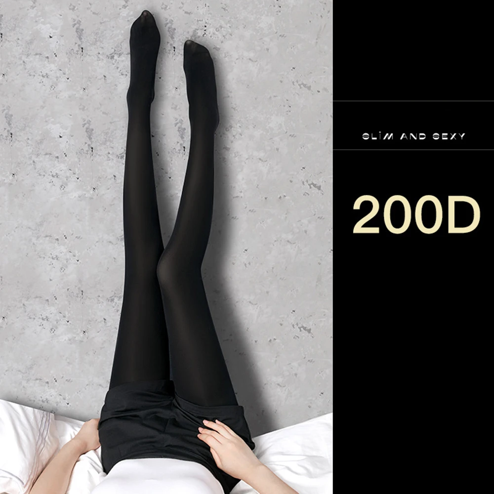 Schwarze Strümpfe Leggings Strumpfwaren schlank atmungsaktiv durchsichtig Anti-Haken ultra dünne Strumpfhose колготки женские medias Seiden strumpfhose – Detail 15