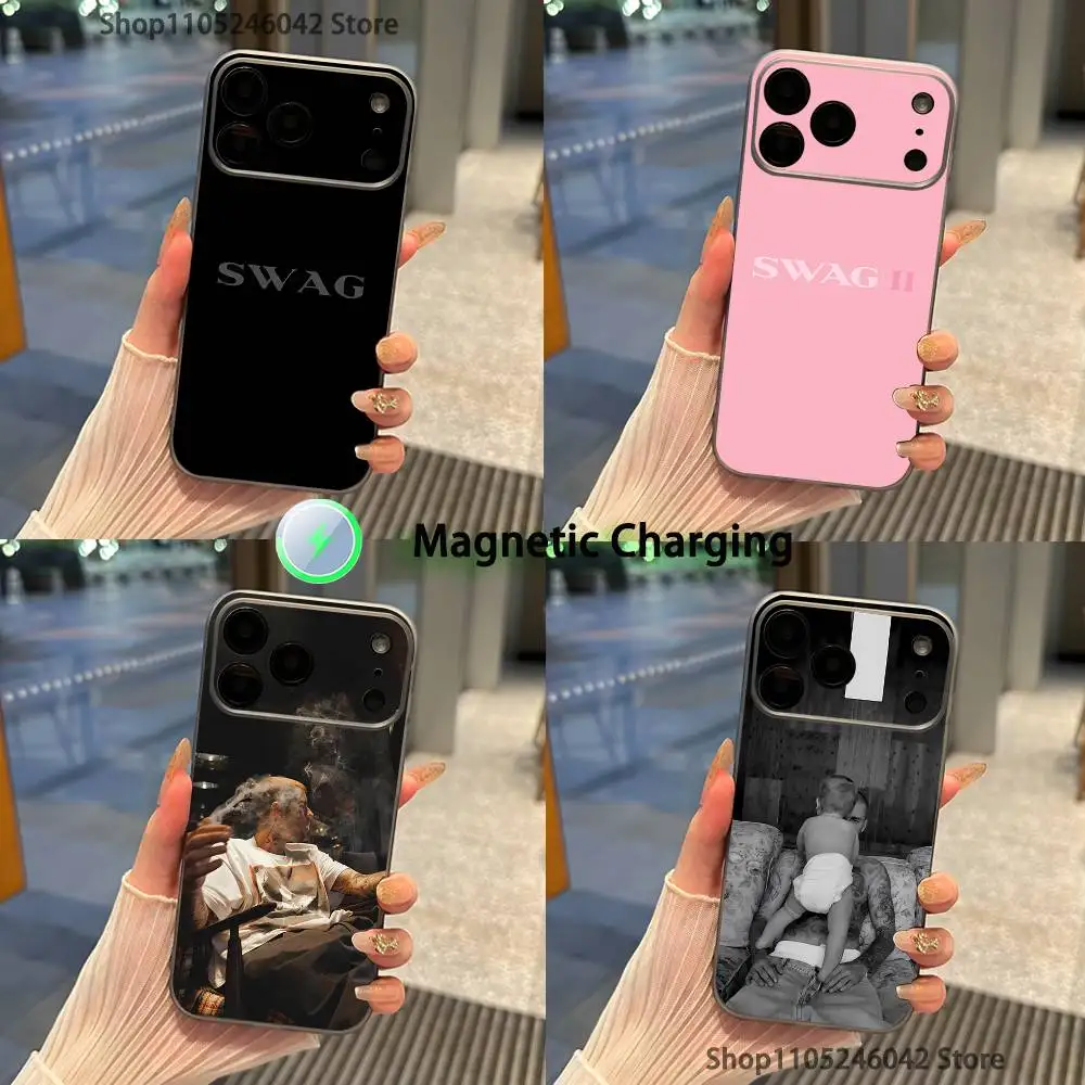 

J-Justin B-Bieber Swag II Transparent gray Phone Case For iPhone 17,16,15,14,13,12,11,Pro,Max,Plus Magnetic Wireless Charging