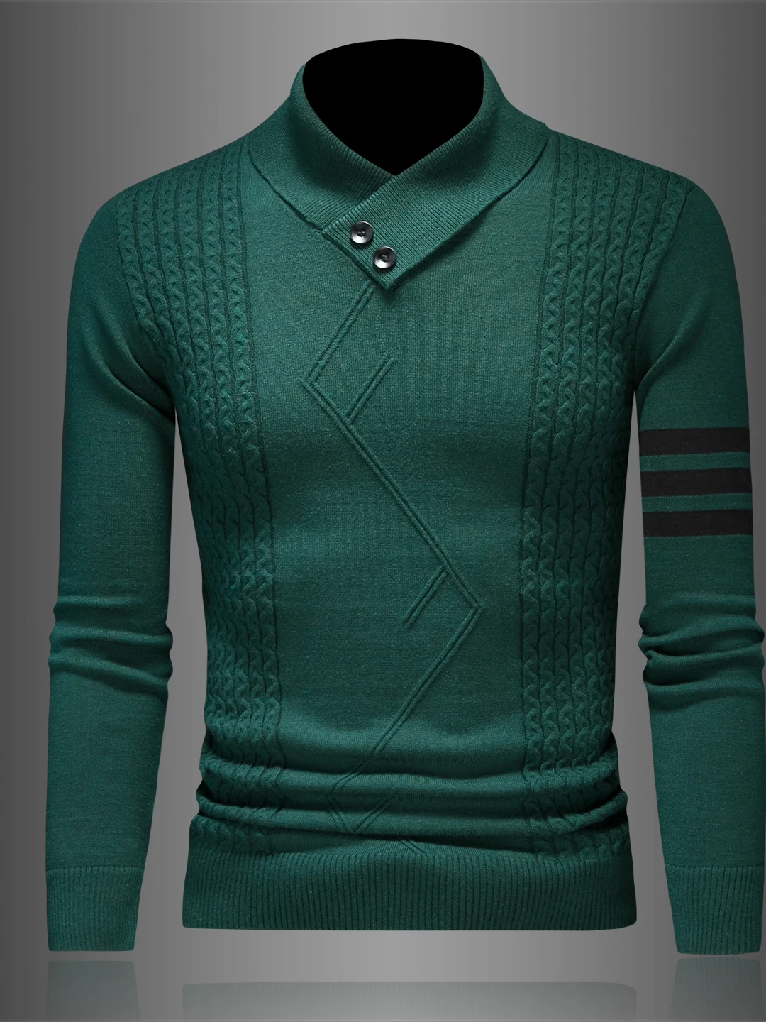 

Men's Slim Fit V-Ne Wool Knit Base irt Autumn Winter New Sle Embroidered Knitted Sweater Casual Wear Daily Commute