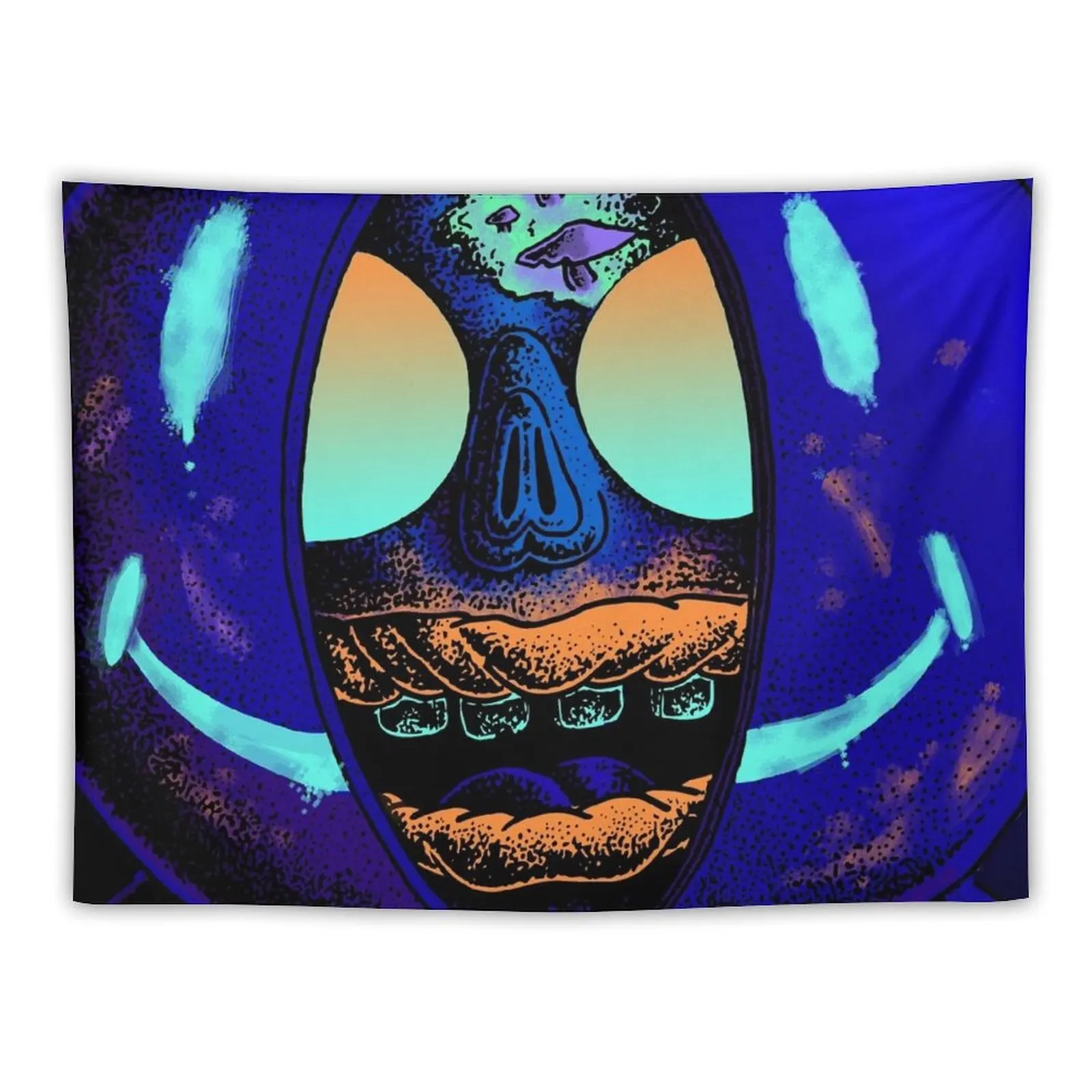 

Blacklight Smiling Tapestry Room Decoration Korean Style Aesthetic Room Decor Korean Tapestry