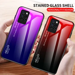 For Infinix Note 10 Pro Case Shockproof Gradient Glass Hard Back Cover Phone Case Soft Bumper for Infinix Note 10 Pro Note10Pro