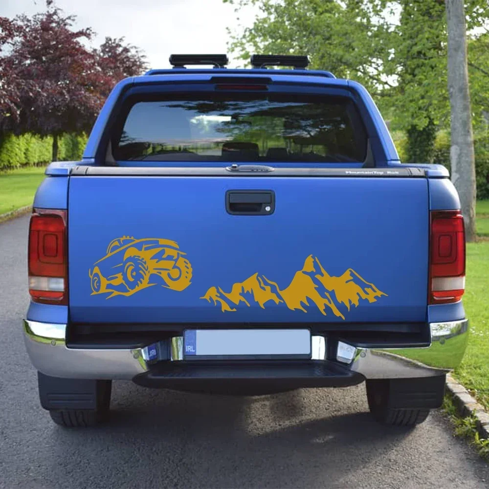 Stiker Bumper Pintu Belakang Mobil Untuk Ford F150 Ranger Dodge Ram Toyota Hilux GWM Poer Isuzu Dmax Dekorasi Vinyl Pintu Bagasi Mobil