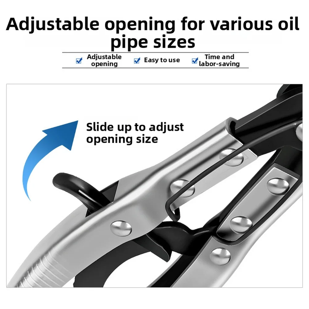 Stainless Steel Pipe Sealing Plier with Ratchet Lock for Automotive Hoses For Cleaning Machine Drain Radiator and Fuel Lines