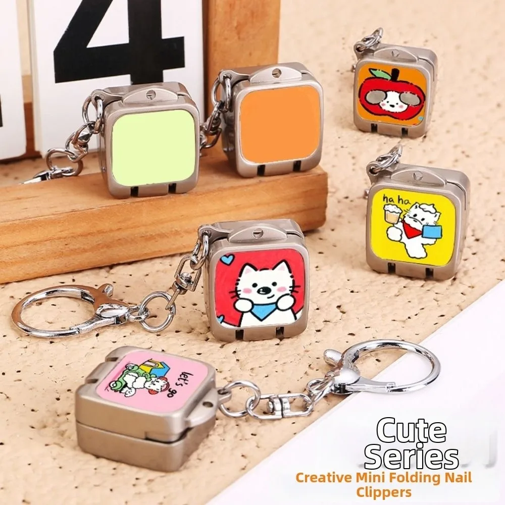Creative Mini Folding Nail Clipper Portable Cute Nail Nipper Keychain Cartoon Professional Nail Cutting Pliers Nail Art