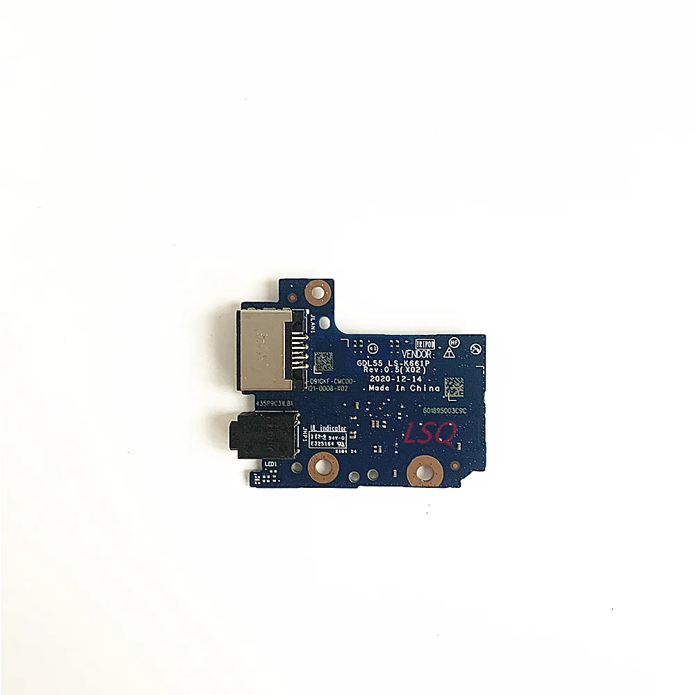 

LS-K661P For Dell G15 5510 5511 USB Ethernet Audio Board With GDL55 CN-091GKF 91GKF 100% Test OK