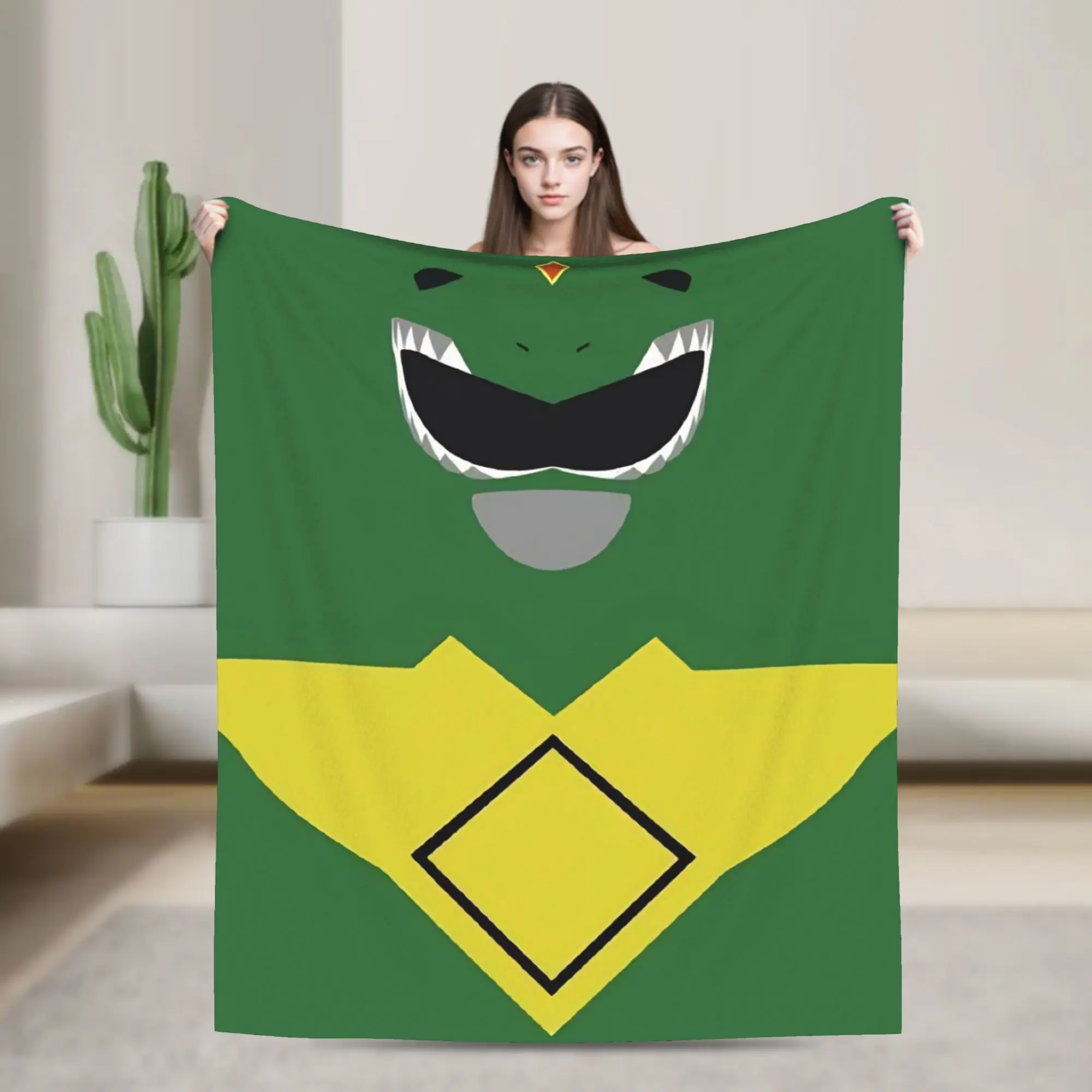 Green Ranger Plush Blanket Power R-Ranger Customized Throw Blanket for  Sofa Bedding Lounge 150*125cm Quilt