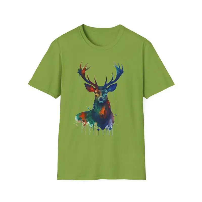 

Painted Deer Softstyle T Shirt