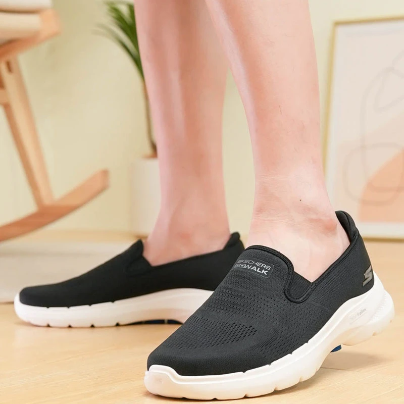 

Skecher men's shoes 2025 summer new slip-on walking shoes non-slip light casual shoes 216280-BLK