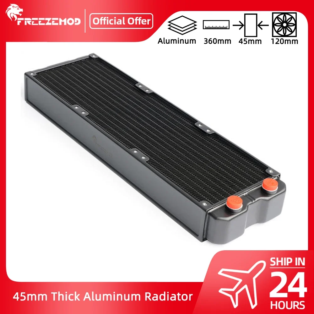 FREEZEMOD 36cm Aluminum Radiator 45mm Thickess 360mm PC Water Cooling Double-layer Heatsink Two-layer Liquid Heat SR-360SL