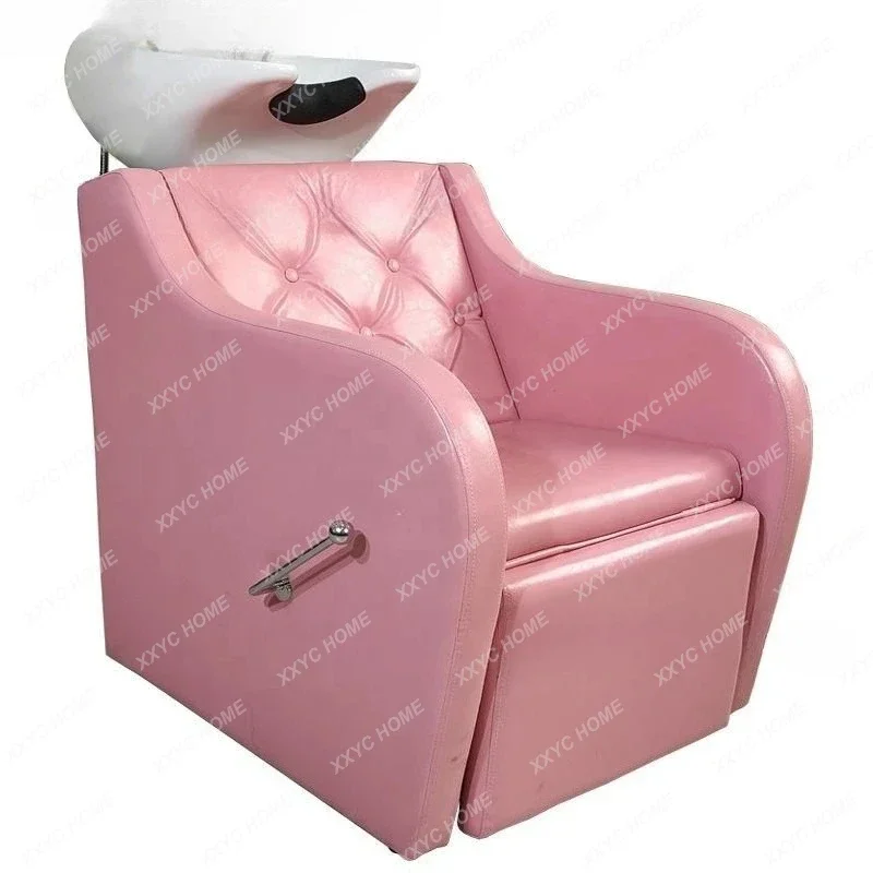 Special shampoo bed for barber shop Sitting semi-lying hair care punch bed Shampoo flush bed