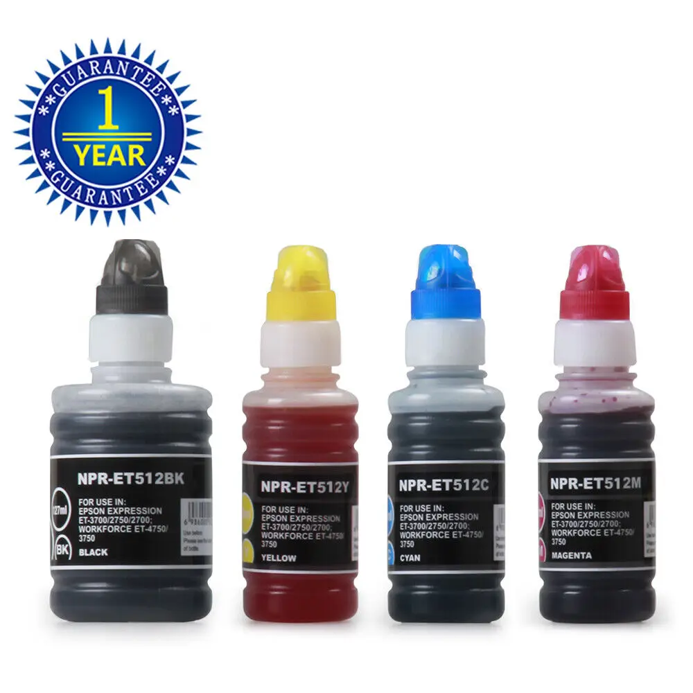 

Refill Ink Bottle T512 Compatible for Epson Expression ET-3700 ET-2750 ET-2700