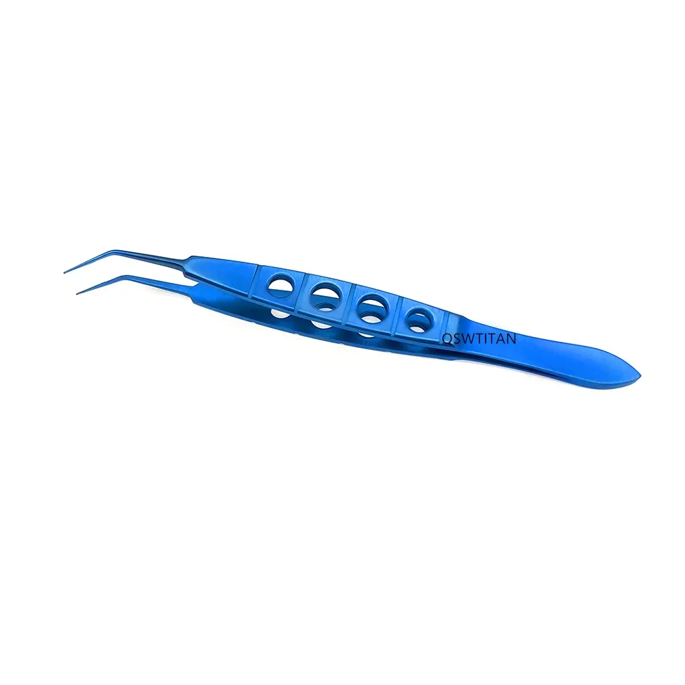 แหนบจักษุวิทยาไทเทเนียมขนาด 110 มม.: เครื่องมือสำหรับดวงตาแบบชิ้นเดียวแบบมีฟัน/ไม่มีฟัน