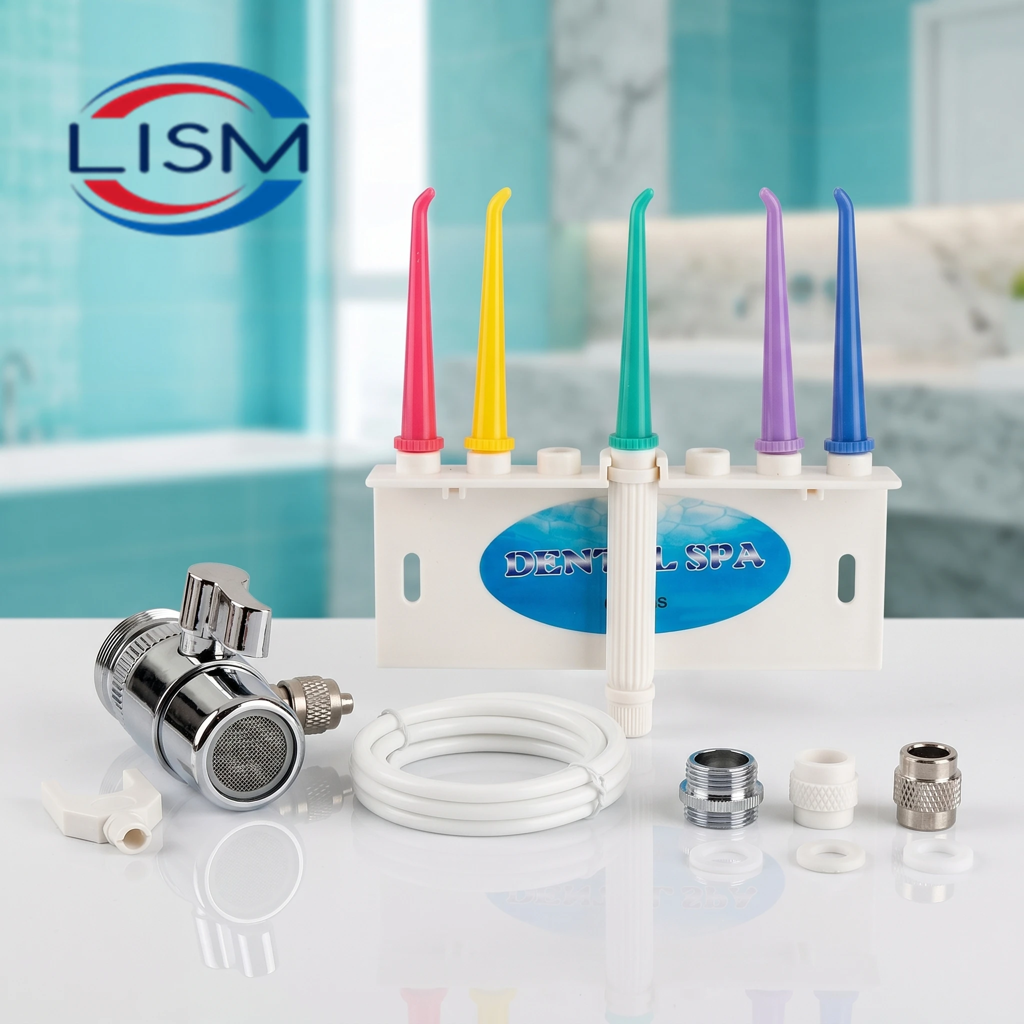 

Water Flosser for Family Use Oral Irrigator Non-Electric Adjustable Faucet & Shower Water Pressure Dental Oral Care Tooth Clean
