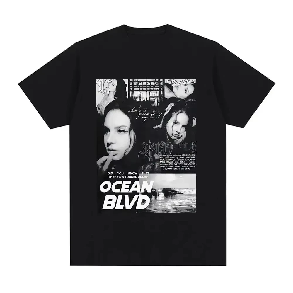 

Singer Lana Del Rey Print T-Shirt Men and Women Popular Hip Hop Streetwear Harajuku Short Sleeve Plus Size T Shirt Unisex