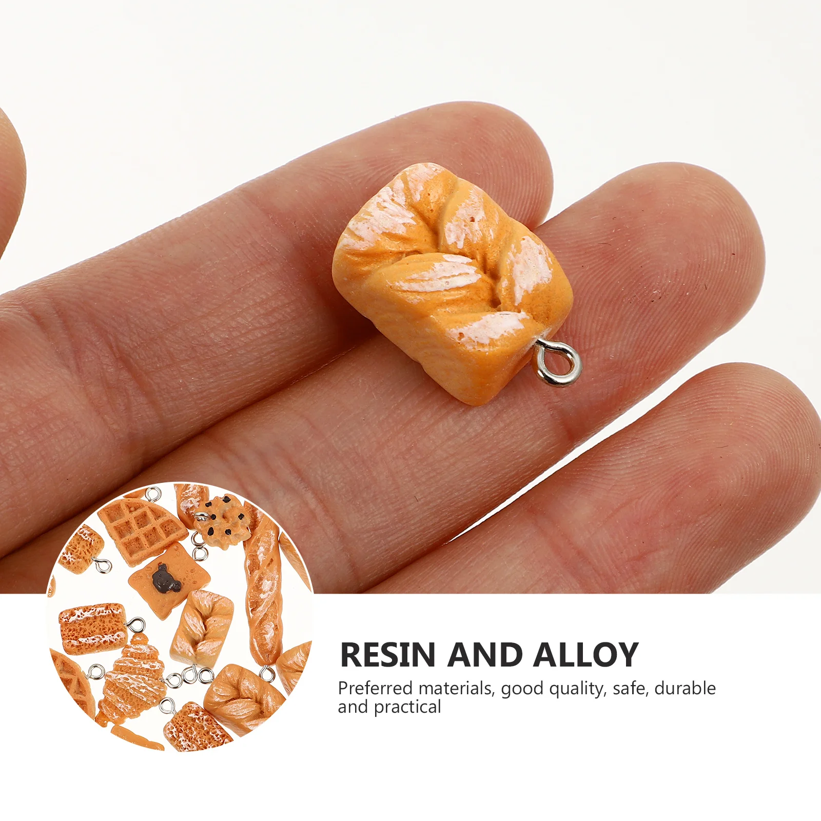 

50Pcs Cost Effective Bake Cake Pendant DIY Necklace Bracelet Decorative Charms Pendant Charms Jewelry Charm DIY Pendants