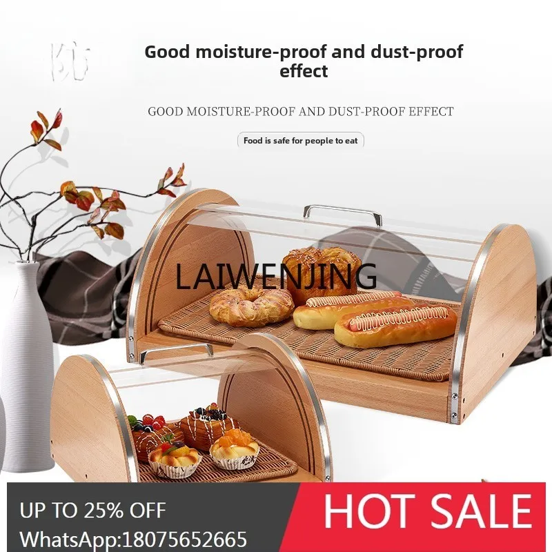 Transparent Dust-proof Bread Display Box Cabinet Baking Cake Point Storage Tray