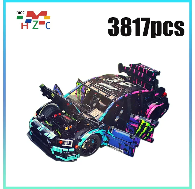 

With stickers Super Sport Racing F12 building Block Model Set Puzzle Educational toy Children's birthday gift Moc-79953