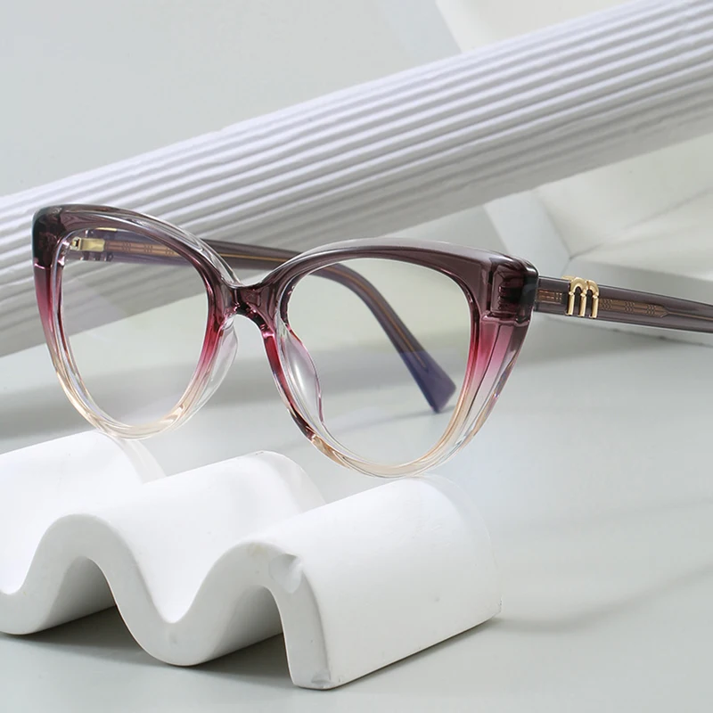 

Новые ретро-очки «кошачий глаз» для женщин и мужчин с защитой от синего света, модные очки для близоруких с технологией Core-Inserting, для коррекции близорукости