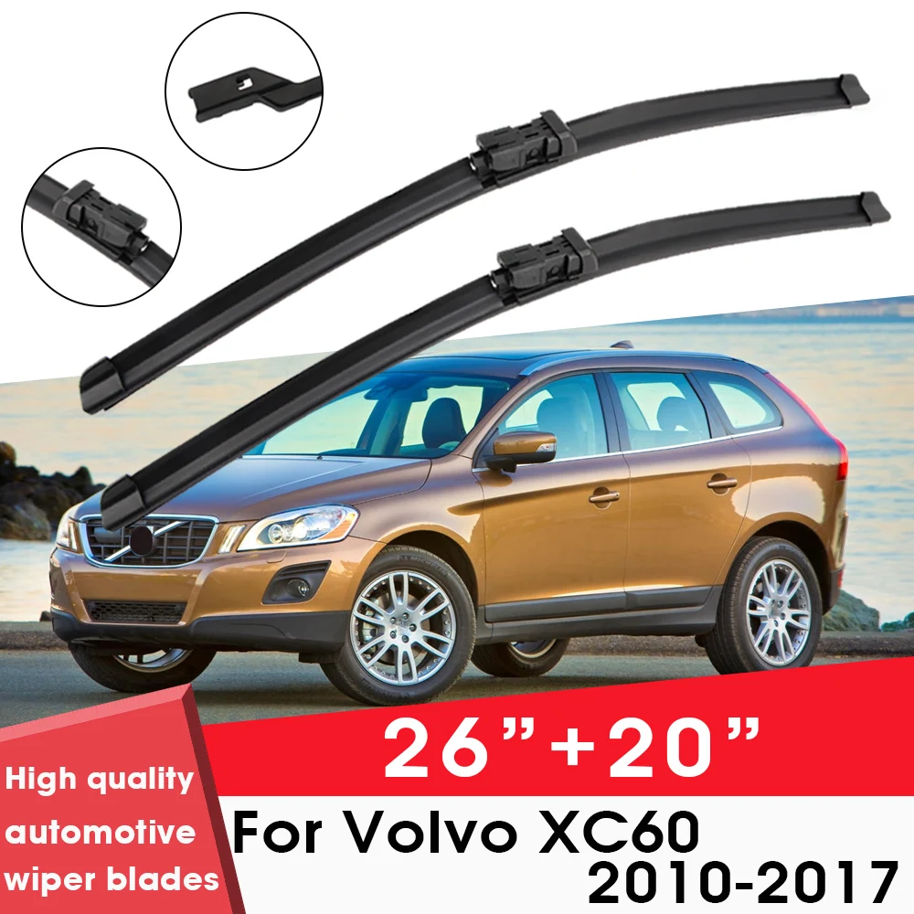 

Car Wiper Blade Blades For Volvo XC60 2010-2017 26"+20" Windshield Windscreen Clean Rubber Silicon Cars Wipers Accessories