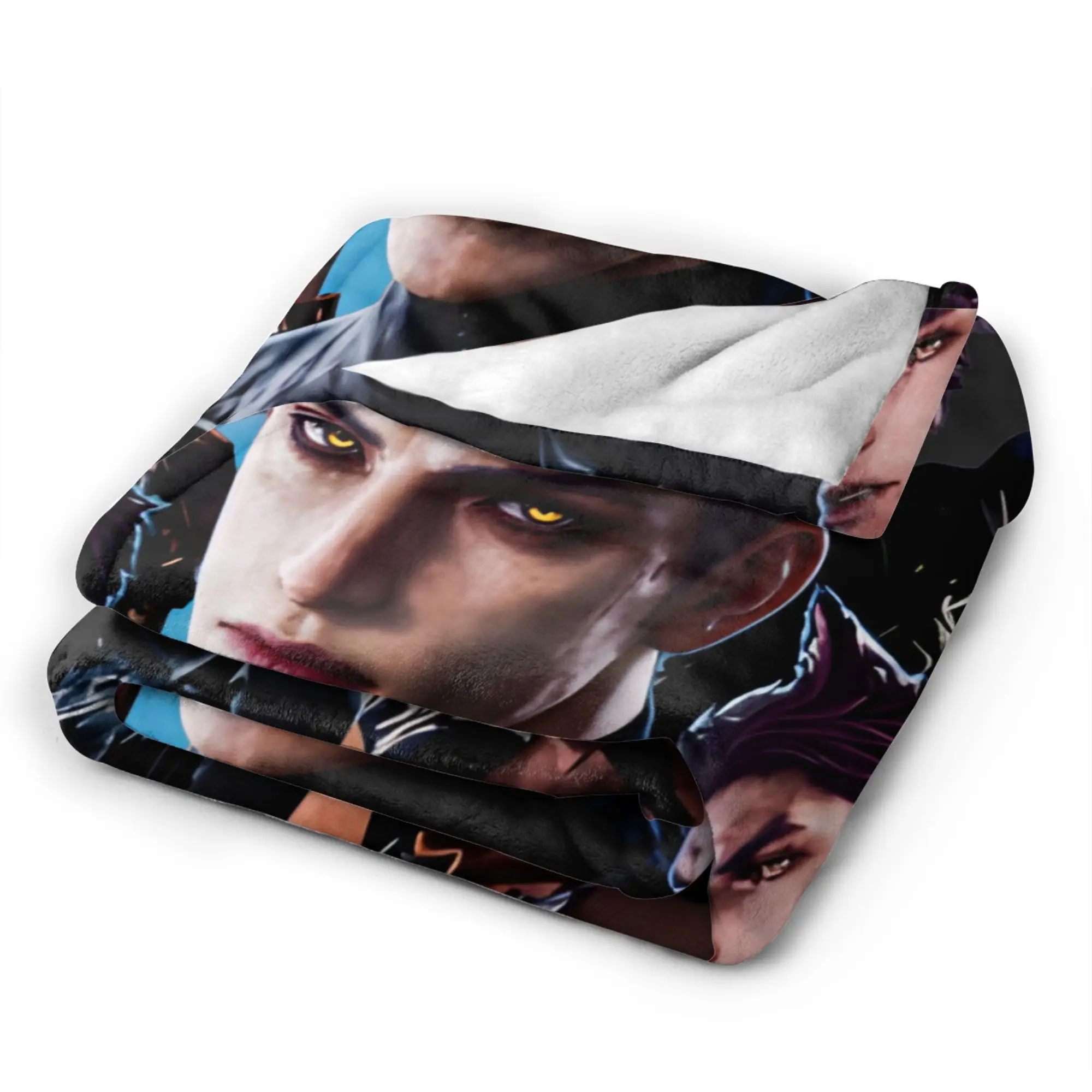 Game V-Valko L-Love and Deepspace Warm Cozy Blanket  Pattern Travel Throw Blanket Living Room Flannel Bedspread Sofa Bed Cover