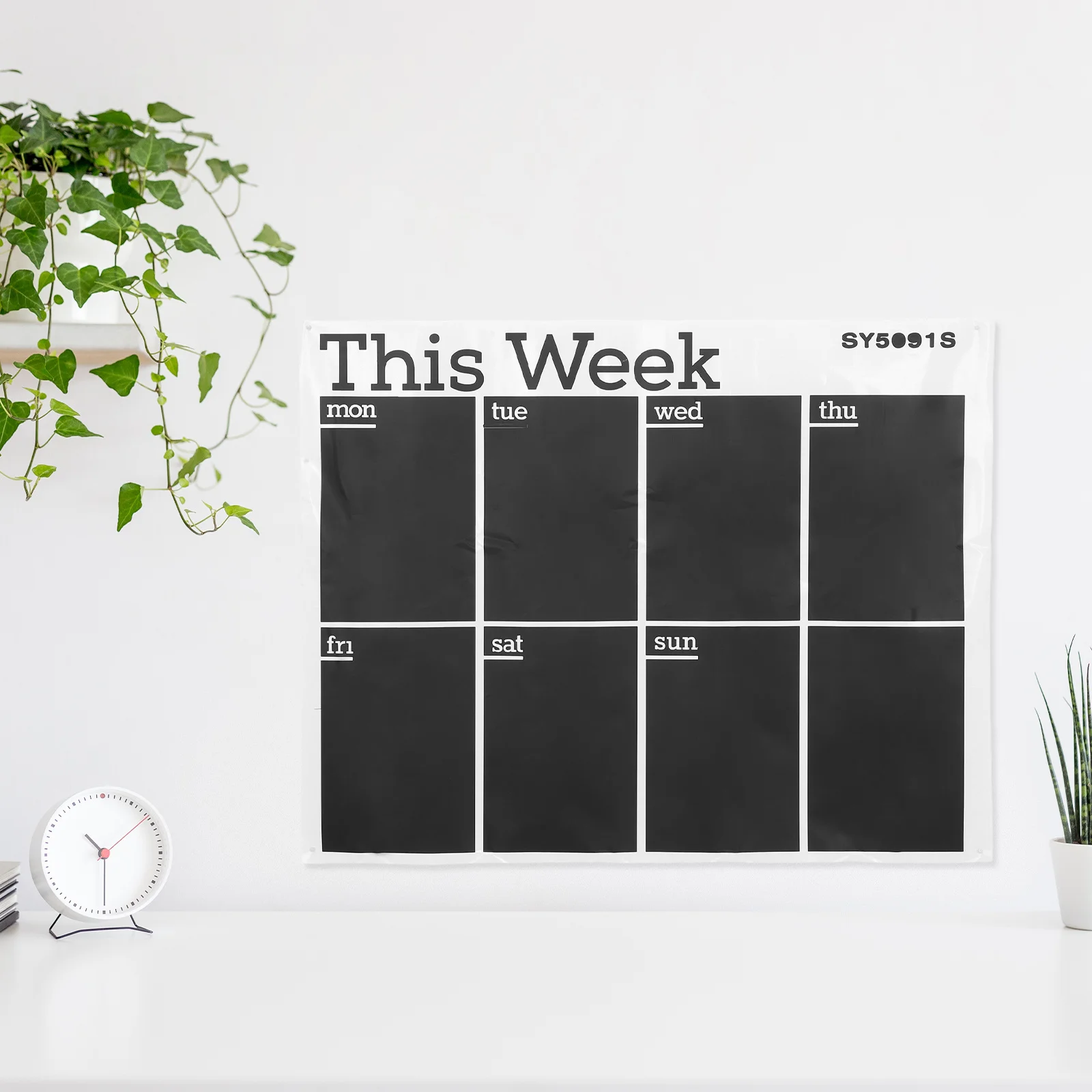 ملصق سبورة ذاتي اللصق، تقويم جداري للسبورة، لوحة خطة أسبوعية قابلة للإزالة، منظم جدول المسح الجاف للمنزل #2