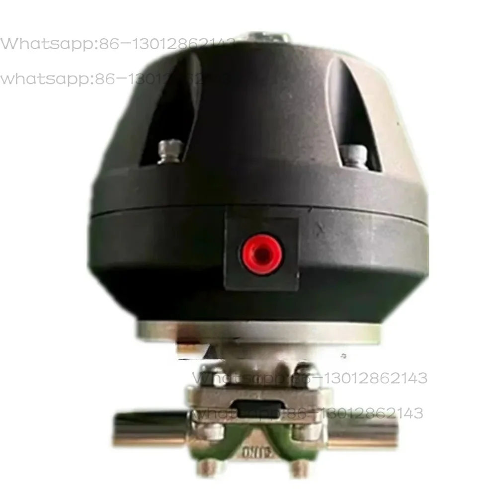 Welding DN20 DN25 DN32 Mushroom Head Pneumatic Diaphragm Valve Normally Open Stainless Steel 316
