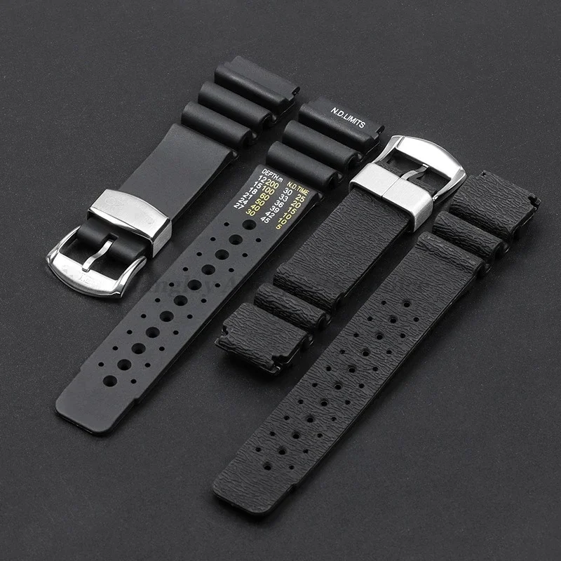 ND Limits Diver Silicone Strap for Seiko Logo Water Ghost for Rolex Promaster 20mm 22mm 24mm Rubber Watchband Men Sports Strap