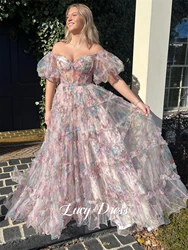 Lucy Prom Dress Floral Mesh Graduation Gown Party Luxury Dresses evening dress woman party dresses Womens dresses Customized