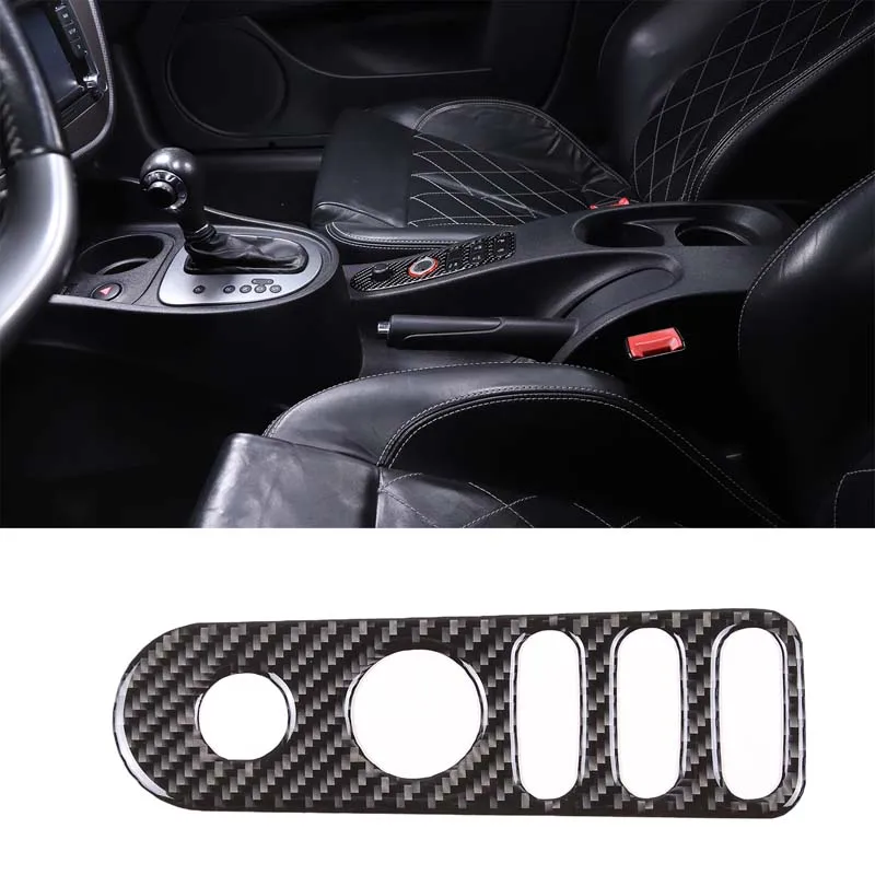 

Zinky Car Central Door Lock Button Frame Cover Sticker for Seat Leon 2008-2012 Soft Carbon Fiber Interior Accessories 1 Pcs