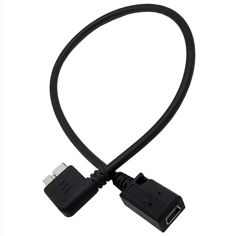 0.25m 3.0 Micro B Male to Mini 5P Female Camera Cable Suitable for Connecting Nikon Canon DSLR Camera to Computer Data Cable