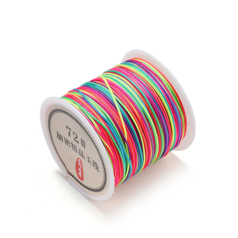 10/50M 0,8mm Nylon Faden Schnur Makramee Seil Armband Geflochtene Schnur Für DIY Quasten Perlen Schnur schmuck Machen Zubehör