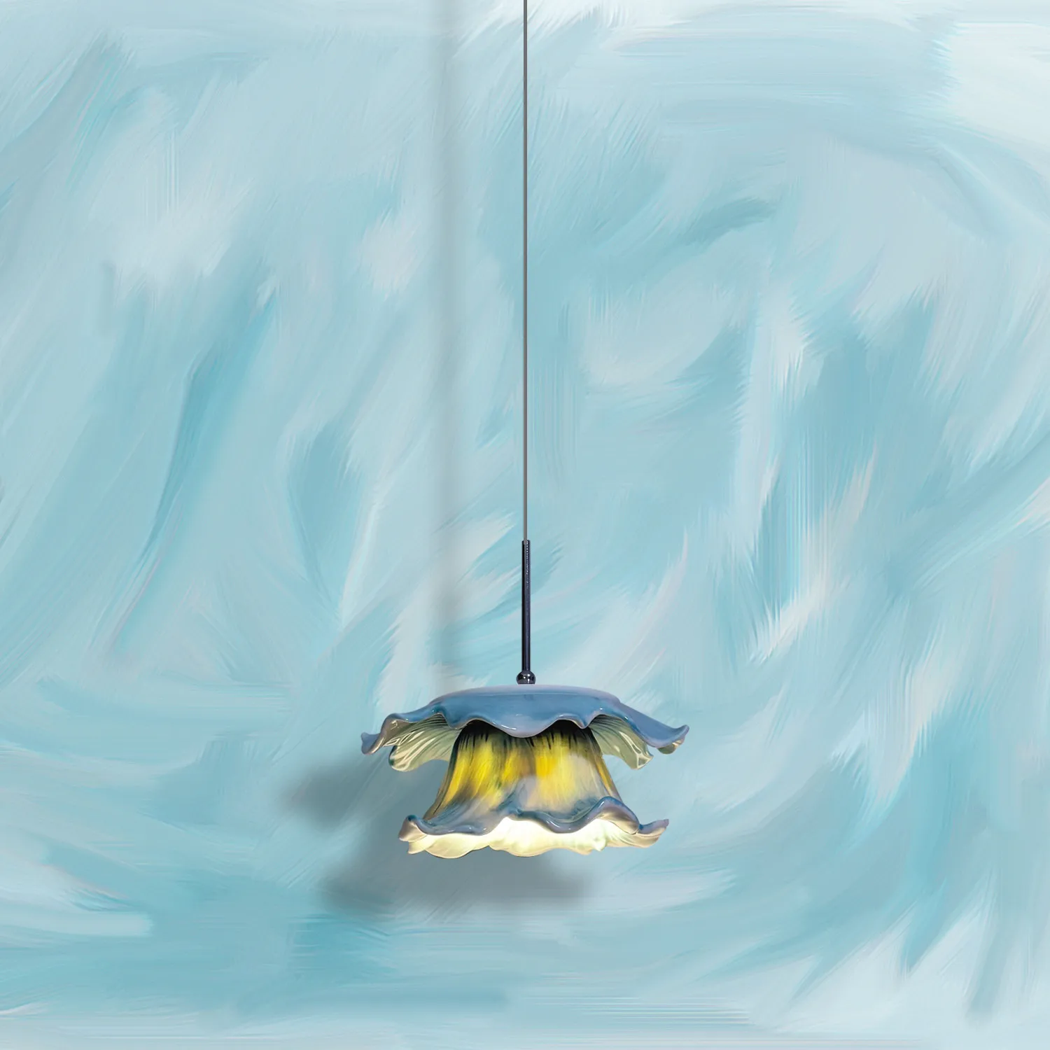 

Personalized creative flower tea cup pendant light bar restaurant aisle small pendant light coffee shop tea house lighting