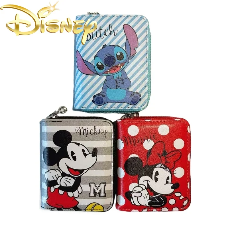 Disney New Mini Coin Purse Luxury Brand Fashion Women's Coin Purse Cartoon Cute Children's Coin Purse with Multiple Card Slots