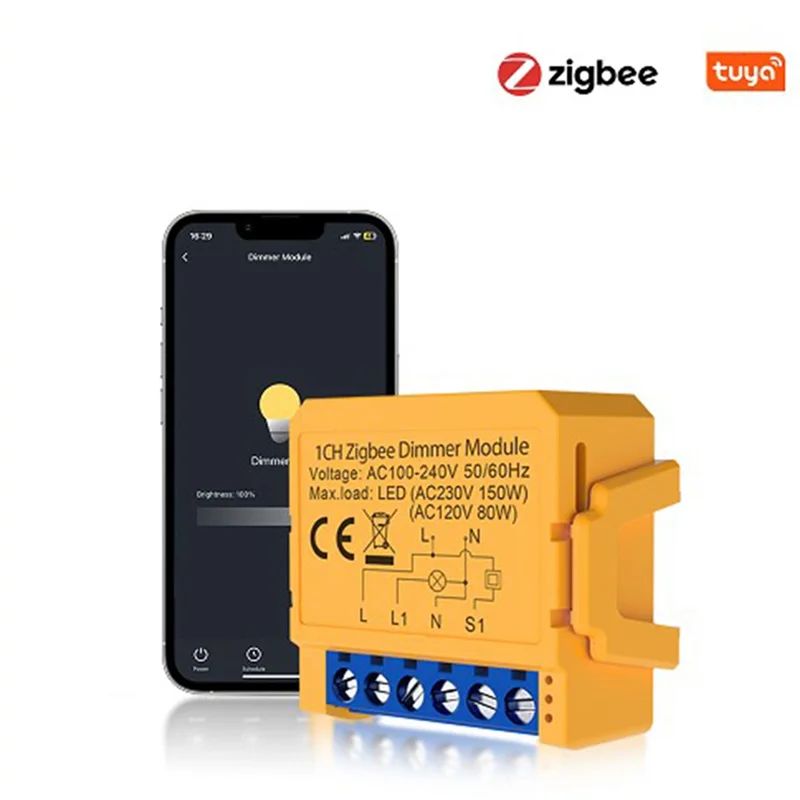 

Интеллектуальный диммер Zigbee с граффити, 1-сторонний темный ящик, умный переключатель, приложение, дистанционное затемнение, многофункциональный модуль, прочный