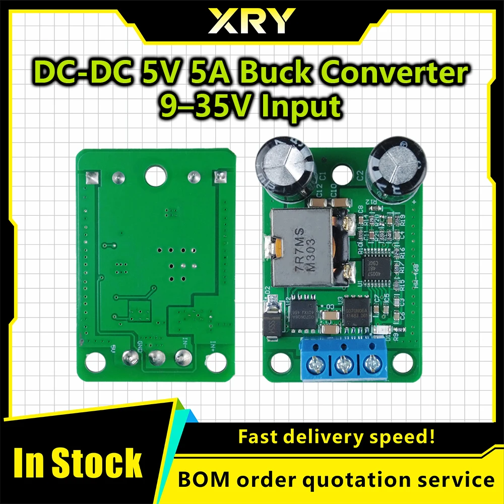 DC-DC Buck Step Down Power Supply Module 24V/12V To 5V/5A 25W Synchronous Rectification Power Converter