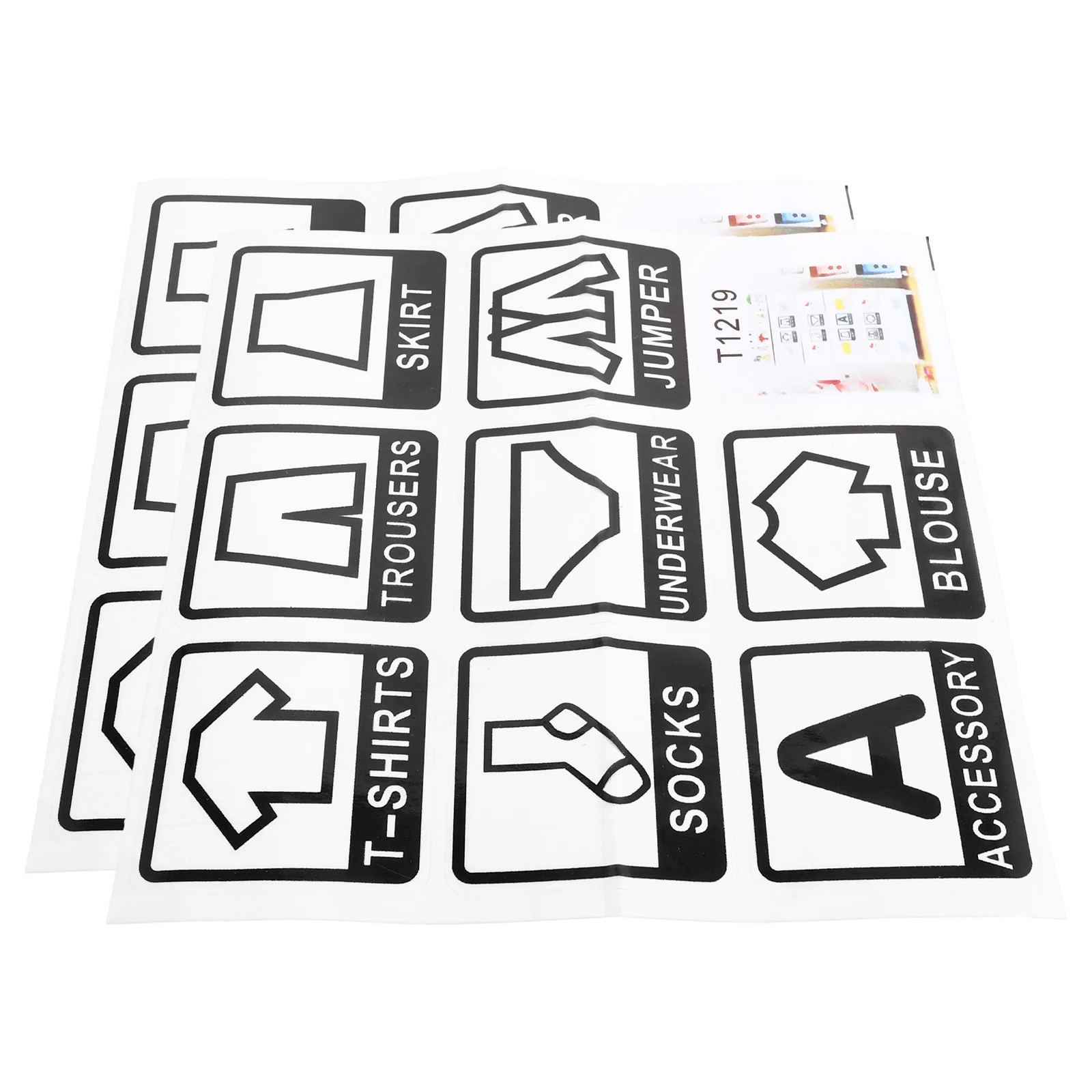 

2 Pcs Clothing Classification Stickers Clothes Labels Identification Decals Large