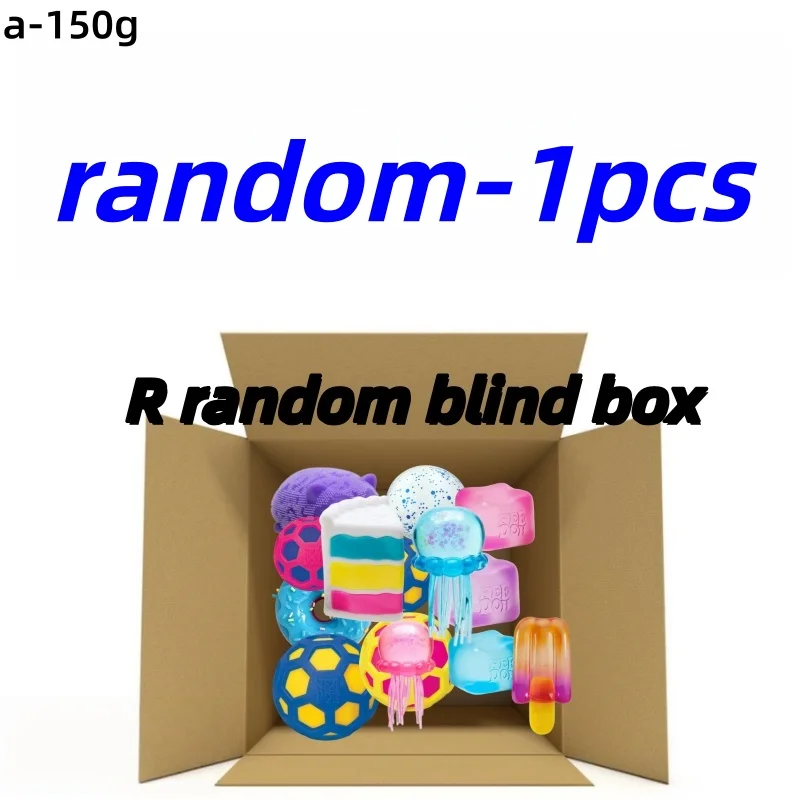 Hot blind box mysterious block Mochi squid, simulation food Fidget toy, cute squeeze foot toy for stress relief view 5