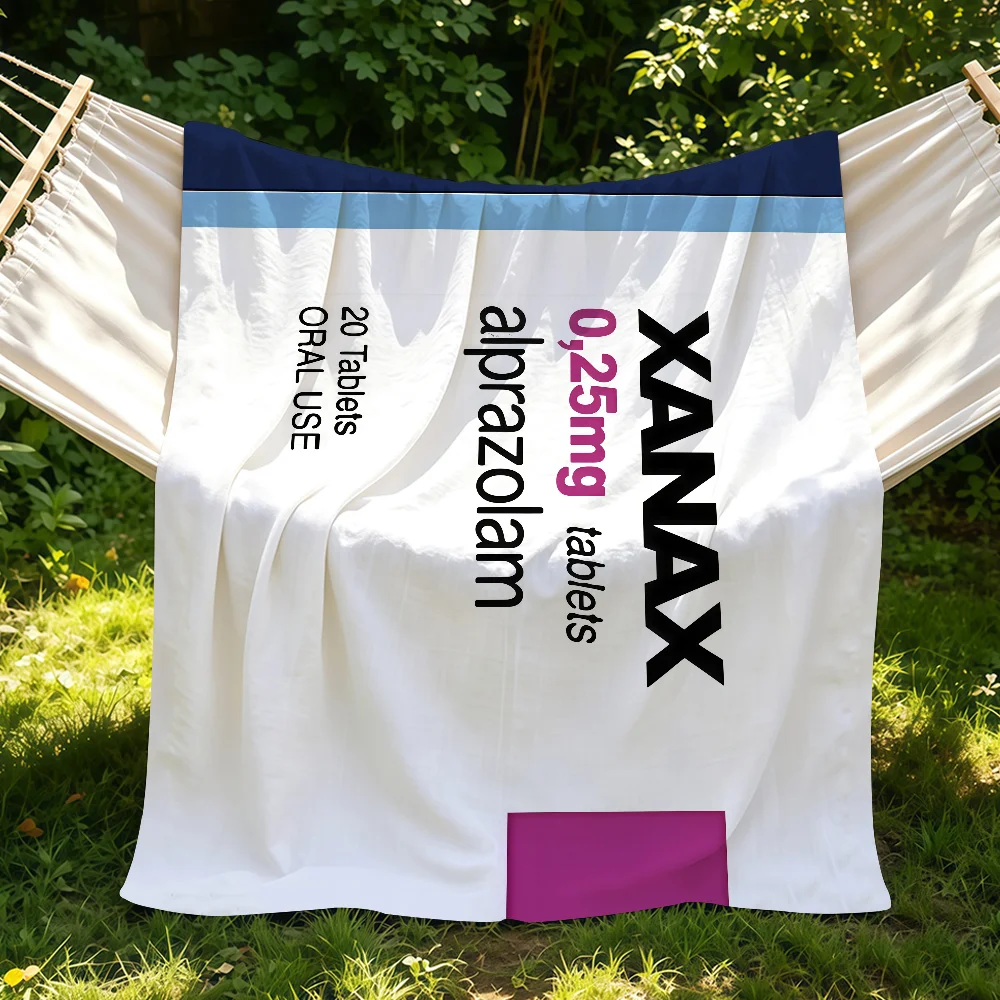 Happy Fun X-XANAX Blanket Suitable For Sofas Beds Offices Cars Outdoor Travel An Ideal Gift For Friends Family