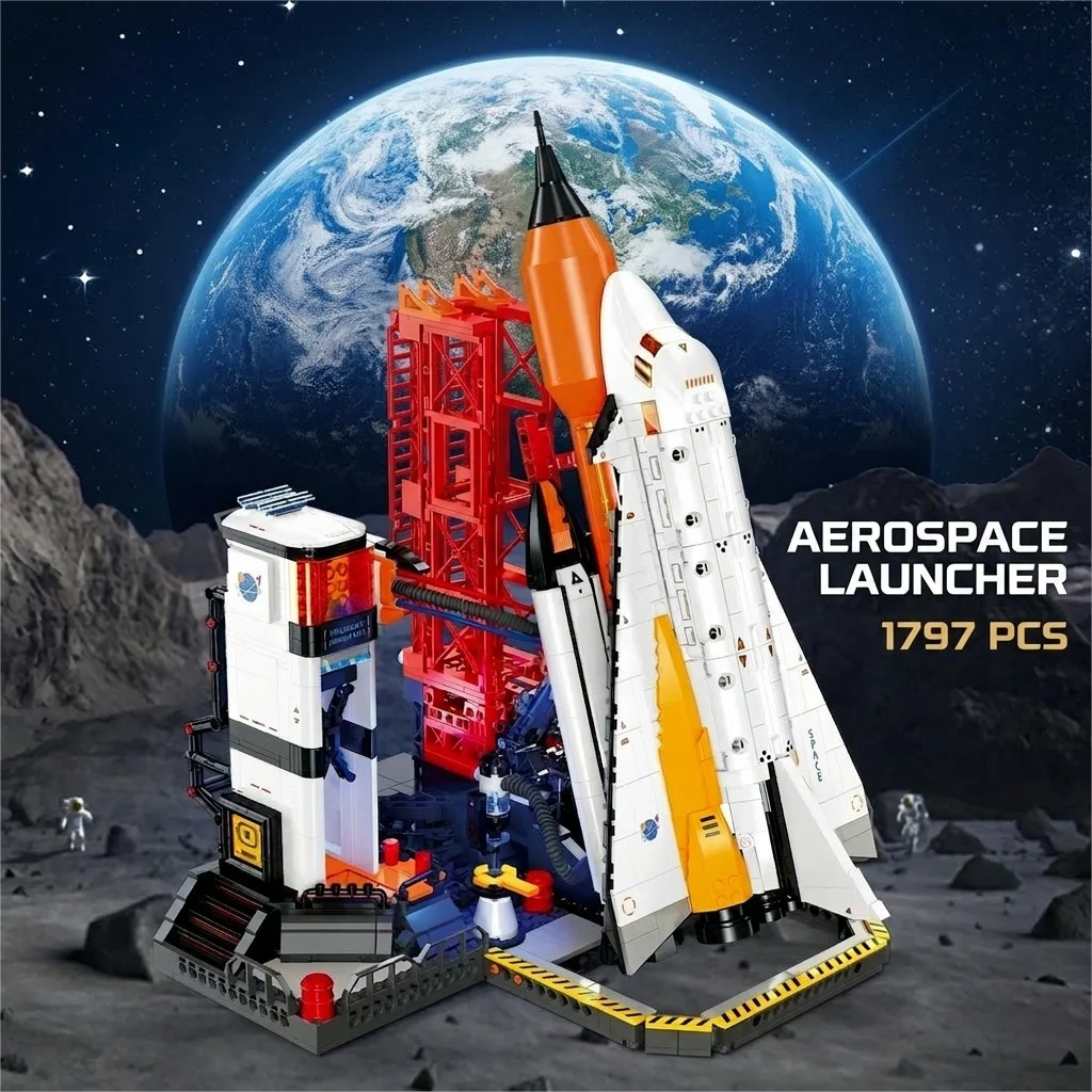 

Конструктор City Aerospace: Блоки для сборки пилотируемой ракеты, 1797 деталей, стартовая площадка, космический корабль, кирпичики MOC, наборы для самостоятельной сборки, игрушки для детей