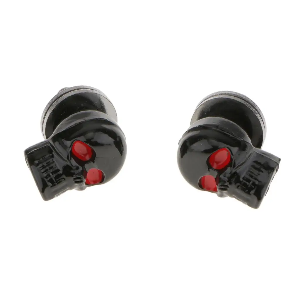 

2 Pieces 6mm Skull Shape License Frame Bolts Repair Mounting Set
