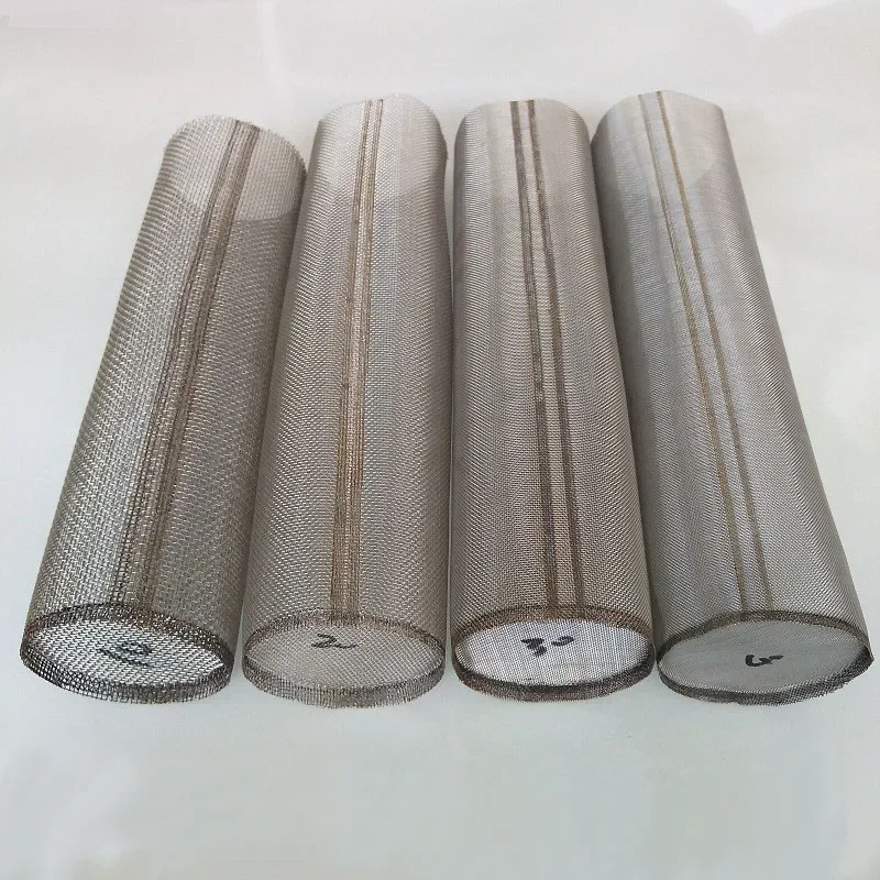 1PCS 304 Stainless Steel Filter Cartridge, Sanitary Inline Strainer Mesh Tube for Pipe Filter, 5-500μm Micron