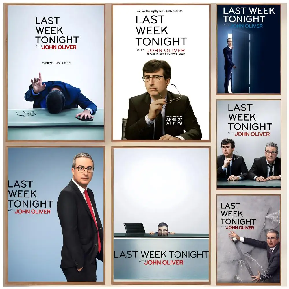 Satirical Talk Show L-Last Week Tonight With John Oliver Poster  Classic Home Interior Design & Modern Wall Art Collection