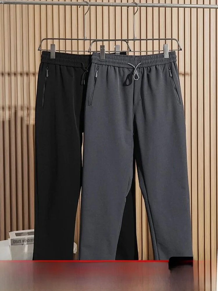 Comfortable Breathable 3D Cut Men's Outdoor Soft  Casual Pants Elastic Waist Straight Leg Nylon Autumn Winter Fashion