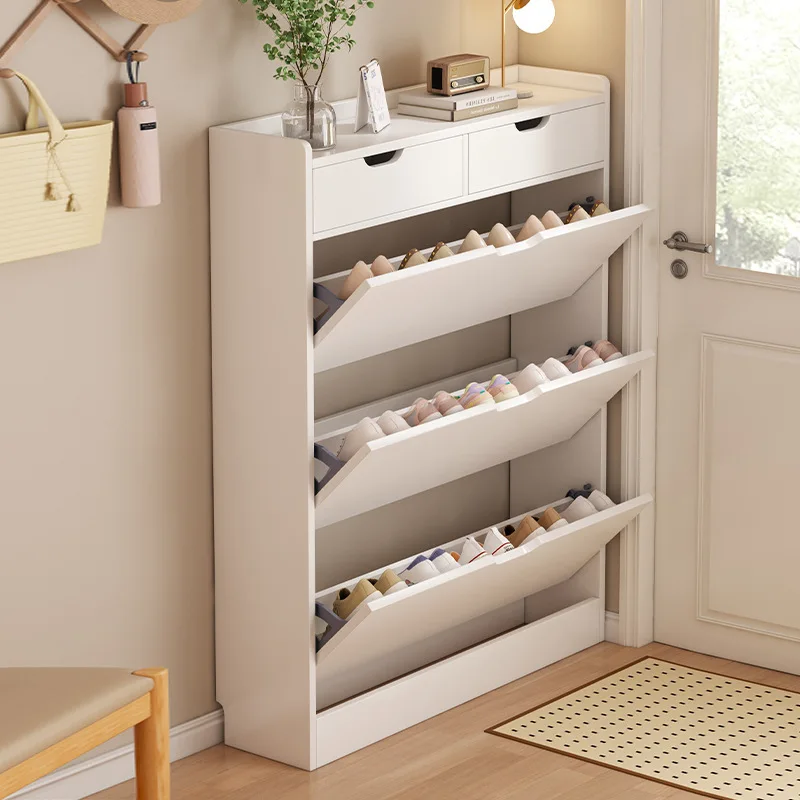 

Ultra-thin tipping bucket shoe cabinet, narrow side cabinet, household storage at the entrance of the corridor, entrance ca