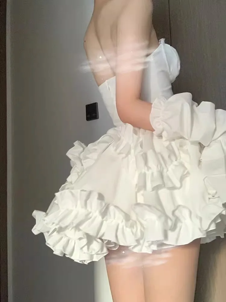 Birthday Party Dinner Suit High-End Affordable Luxury Niche Lolita Skirt Pettiskirt Graceful Tube Top Dress