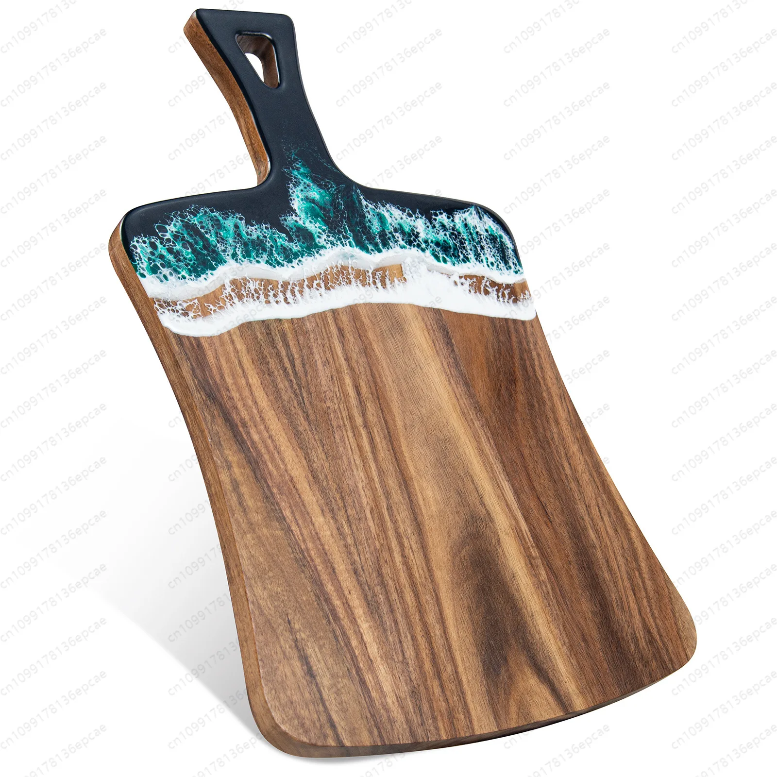 Ocean Wave Resin Craft Acacia Wood Cutting Board Whole Wood Steak Plate Fruit Bread Chopping Board Kitchen Household Solid Wood
