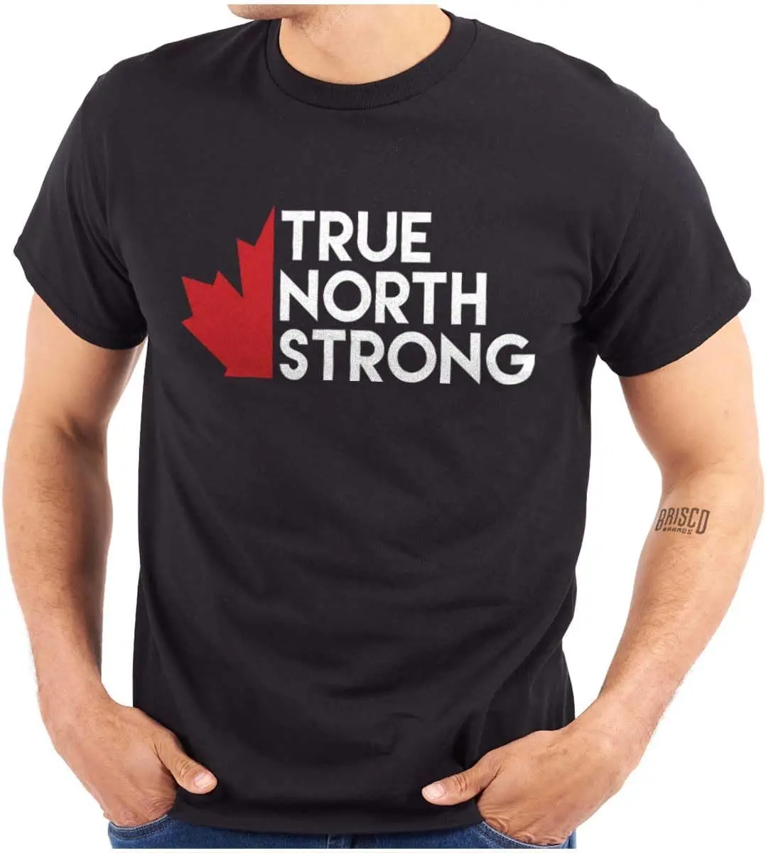 True North Strong Canada Maple Leaf Graphic T Shirt Men or Women