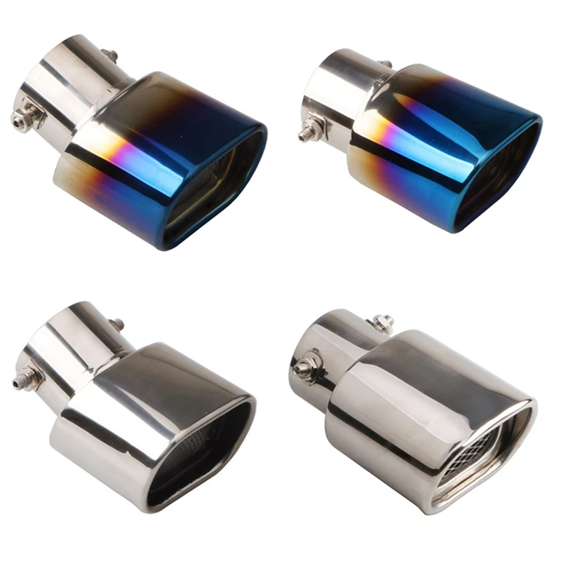 

2.5 inch Car Exhaust Muffler Tip Stainless Steel Exhaust Tail Throat Square Tail Pipe Cars Accessories